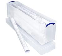 Really Use Box 77CCB - Caja de almacenaje (77 L), transparente