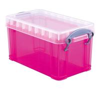 Really Useful 2,1 litros caja de almacenamiento rosa