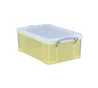 Really Useful Box 9 litros, amarillo transparente