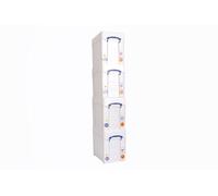 Really Useful - Caja de almacenamiento de plástico (19 L, 4 unidades), color blanco