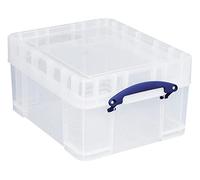 Really Useful - Caja de almacenamiento de plástico de 21 litros con tapa XL transparente