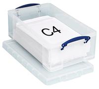Really Useful Office Products, Caja Multiusos de almacenamiento 12L Plástico Ligero, blanco difuso