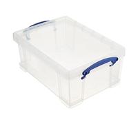 Really Useful Storage Box Plastic Lightweight Robust Stackable 9 Litre W255xD395xH155mm Clear Ref 9C