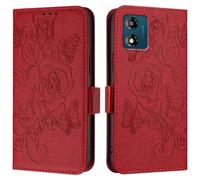 Realme 13 Pro/13 Pro+ 5G - Funda de piel sintética de alta calidad con diseño de flores en relieve, absorción de golpes, con soporte para tarjetas, funda protectora magnética Realme 13 Pro/13 Pro+ 5G,