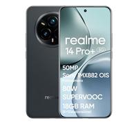 realme 14 Pro+ 5G Smartphone, 8+256GB, Snapdragon® 7s Gen 3, Cámara Sony IMX896 OIS 50MP, Pantalla Quad-Curve sin Bordes, Batería 5260mAh, Carga Rápida 80W SUPERVOOC, Grey