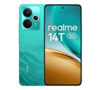 realme 14T Smartphone 5g, 8+256GB,Batería 5130 mAh,Procesador Dimensity 6300,IP69, Cámara de 50MP,Pantalla AMOLED para Esports de 120 Hz,Verde Surf,Exclusivo de Amazon (Sin Adaptador)
