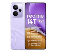 realme 14T Smartphone 5g, 8+256GB,Batería 5260 mAh,Procesador Dimensity 6300,IP69, Cámara de 50MP,Pantalla AMOLED para Esports de 120 Hz,Morado relámpago,Exclusivo de Amazon (Sin Adaptador)
