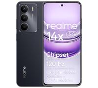 realme 14x 5G Smartphone (8+10)GB de RAM dinámica 256GB de ROM,pantalla Eye Comfort de 120Hz, cámara de 50MP, batería de 5000mAh,resistencia a golpes de grado militar,ocho núcleos,negro(sin adaptador)