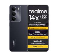 realme 14X 5G Teléfono Inteligente 6+128 GB, 5G Dimensity 6300, Pantalla de 120 Hz, Resistencia a Impactos de Nivel Militar, Cámara con IA de 50 MP, Gran batería de 5000 mAh, Negro