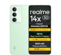 realme 14X 5G Teléfono Inteligente 6+128 GB, 5G Dimensity 6300, Pantalla de 120 Hz, Resistencia a Impactos de Nivel Militar, Cámara con IA de 50 MP, Gran batería de 5000 mAh, Verde T