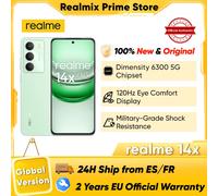 Realme 14x Smartphone 8 + 256GB Dimensity 6300 5G 6,67 ''120Hz Pantalla de comodidad ocular 5000mAh Batería 50MP Al Cámara Versión global 8+256GB Peridot Green