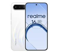realme 16 5G Smartphone 8+256 GB, Batería Titan 6550mAh, Carga rápida 45W, Cámara con IA de 50 MP, 120Hz Refresh Rate AMOLED 4200nits, IP69, Teléfono Móvil con IA, Blanco