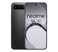 realme 16 5G Smartphone 8+256 GB, Batería Titan 6550mAh, Carga rápida 45W, Cámara con IA de 50 MP, 120Hz Refresh Rate AMOLED 4200nits, IP69, Teléfono Móvil con IA, Negro