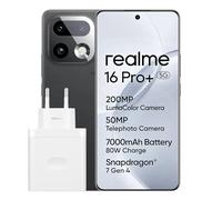realme 16 Pro+ Smartphone 5G Móvil, 12+512 GB, 6,8" Pantalla AMOLED'1,5K 144 Hz, Cámara Principal 200MP OIS con AI, Batería 7000mAh, 80W Carga Ultra rápida, Gris con Adaptador