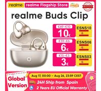 realme Buds Clip 2026 nuevos auriculares OWS con IA, 85 dB, 36 horas de autonomía, Bluetooth 5.4 e IP55 para los smartphones realme GT 7 Pro y realme 14 Pro Plus Negro Titanio