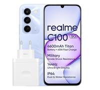 realme C100 5G Smartphone 4+128 GB, 6,8" Pantalla 144 Hz, Cámara AI 50MP, Batería 6600mAh, Carga Rápida 45W, Android 16 Móvil, Dual SIM, NFC, Morado, Versión EU