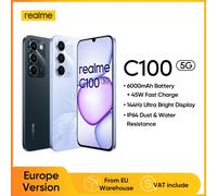 realme C100 5G Smartphone Versión EU MediaTek Dimensity 6300 Pantalla de 6.8 pulgadas 144Hz Batería de 6600mAh Carga Rápida de 45W Cámara Trasera de 50MP Purple