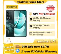 realme C71 4G Smartphone,6+128GB,Batería 6000 mAh,Carga 45W,Cámara AI de 50MP,RAM dinámica de 24 GB,120 Hz,Resistencia a Impactos de Nivel Militar,Resistencia al Agua a Diario,Verde(Sin Adaptador)