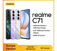 realme C71 4G Smartphone,6+128GB,Batería 6000 mAh,Carga 45W,Cámara AI de 50MP,RAM dinámica de 24 GB,120 Hz,Resistencia a Impactos de Nivel Militar,Resistencia al Agua a Diario,Verde(Sin Adaptador)