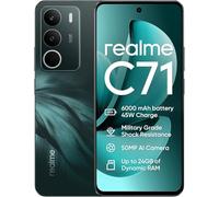realme C71 Smartphone 6+128GB, Batería 6000mAH, Carga Rápida 45W, Cámara 50MP AI, Chipset Octa-Core, Pantalla 6.67'' 120Hz Eye Comfort, IP54 (Sin Cargador) - Verde