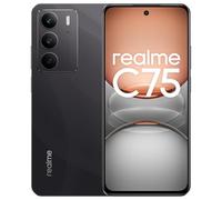 realme C75 4G Smartphone, Pantalla FHD de 6.72'', Batería de 6000mAh, Celular de 8+128GB, Cámara AI de 50MP, Resistencia al Agua y al Polvo IP69, Chipset Helio G92 MAX, Negro, Sin Adaptador