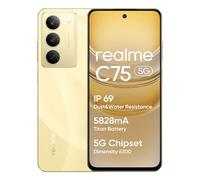realme C75 5G Smartphone, 8+256GB, Gran batería de 5828 mAh, Procesador 5G Dimensity 6300, Cámara con IA de 50 MP, Resistencia al Agua de Primer Nivel IP69, Dorado