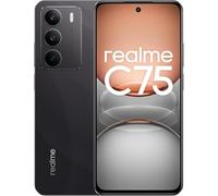 realme C75 Smartphone 8 + 256 GB, resistencia ultra al polvo y al agua IP69, cristal ArmorShell, batería 6000 mAh, cámara con IA de 50 MP, pantalla de 6,72 pulgadas con 90 Hz, negro (sin adaptador)
