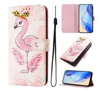 Realme - Funda para teléfono C75 4G, piel de primera calidad, tipo cartera, tipo cartera, tarjetero, función atril, a prueba de golpes, para Realme C75 4G, flamenco