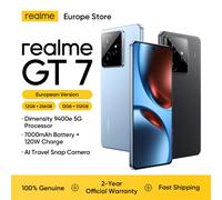 Realme GT 7 5G Smartphone Dimensity 9400e Chipset 6,78 "120Hz 1,5 K Pantalla AMOLED 7000mAh Batería 120W Carga 50MP Cámara Sony 12GB 512GB Black