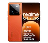 realme GT 7 Pro 5G Smartphone 12+256 GB, Procesador Snapdragon® 8 Elite,Carga SUPERVOOC de 120 WBatería Titan de 6500 mAh,IP69,Desbloqueo Submarino, Naranja(no Adapter)