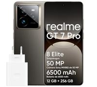 realme GT 7 Pro 5G Smartphone 12 + 256GB, Procesador Snapdragon 8 Elite, Cámara AI Ultra Clear Snap, Pantalla RealWorld Eco de 6,78", Batería de 6500 mAh, IP69, Android 15, Gris, Adaptador Incluido