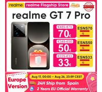 Realme GT 7 Pro 5G Smartphone Snapdragon 8 Elite 6,78 ''120Hz Pantalla Eco OLED 120W SUPERVOOC 50MP Cámara NFC GPS Versión Global 12+256GB Mars Orange