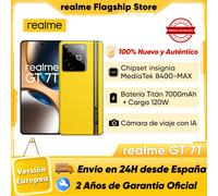 realme GT 7T 5G Smartphone nuevo MediaTek 8400-MAX, batería Titan de 7000 mAh, carga ultrarrápida de 120 W y pantalla de 6,8 pulgadas a 120 Hz. Versión global 12GB+256GB Ice Sence Blue