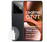 realme GT 7T Smartphone 5G 12+256 GB, chipset Dimensity 8400-MAX, batteria da 7000 mAh, Display da 6,78" 1.5K 120Hz, fotocamera AI Travel Snap, IP69, IceSense Negro