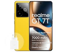 realme GT 7T Smartphone 5G 12+256 GB, chipset Dimensity 8400-MAX, batteria Titan da 7000 mAh, Display da 6,78" 1.5K 120Hz, fotocamera AI Travel Snap, IP69, IceSense Amarillo