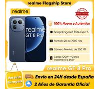 realme GT 8 Pro 2026 nuevo smartphone 5G, versión Europe, con Snapdragon 8 Elite Gen 5, cámara ultra de 200 MP, batería de 7000 mAh y carga inalámbrica de 50 W 12GB+256GB Diary White