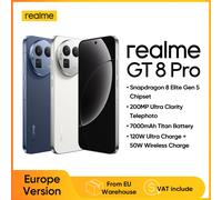 realme GT 8 Pro Smartphone Versión EU Snapdragon 8 Elite Gen 5, Pantalla 2K HyperGlow, 7000nit, Batería Titan de 7000 mAh, No incluye Ultra Charge 120W + Carga Inalámbrica de 50W Blue