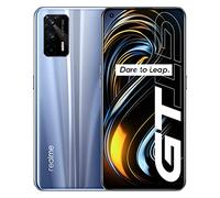 realme GT Smartphone Libre, Procesador Qualcomm Snapdragon 888 5G, Pantalla Super AMOLED a 120Hz, Carga SuperDart de 65W, Triple cámara Sony de 64MP, Dual Sim, NFC, 8+128GB, Gris (Dashing Silver)