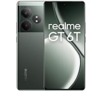 realme GT 6T 5G Teléfono Móvil 8+256 GB, Snapdragon® 7+ de 3.ª generación, Pantalla ultrabrillante de 6000 nits, Cámara Sony de 50 MP con OIS, Gran batería de 5500 mAh, Verde, sin Adaptador
