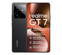 realme GT7 5G Teléfonos móviles, 12 GB+256 GB, Chipset Dimensity 9400e, Batería de 7000 mAh, Carga de 120 W, Cámara IMX906 OIS de 50 MP, Pantalla de 120 Hz, IP69, Negro(sin Adaptador)