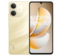 realme Note 70T, 4+128GB Smartphone, Pantalla Eye Comfort de 6,75'' y 90Hz, Batería De 6000mAh, Protección Armorshell, Chipset de Ocho Núcleos, Ultrafino de 7,94mm, IP54, Oro de Playa, Sin Cargador