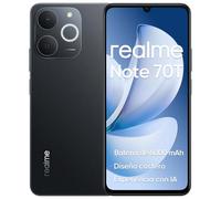 realme Note 70T, 4+128GB Smartphone, Pantalla HD de 6,75'' y 90Hz, Batería de Gran Capacidad de 6000mAh, Protección ArmorShell, Chipset T7250 de Ocho Núcleos, NEXT AI,IP54,Negro Obsidiana,Sin Cargador