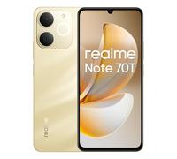 realme Note 70T 4G Smartphone 4+256GB, 6.75 Pulgadas Pantalla, Oro, 90Hz Display, 6000mAh Batería, 32MP Cámara, Potente Procesador Octa-Core, Protección ArmorShell, IP54
