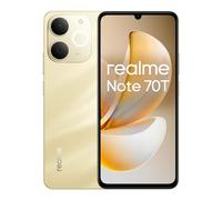 Smartphone realme Note 70T 4GB/128GB 6.74" Batería 6000mAh IA WiFi 5 Android 15 Dorado