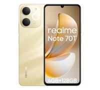 realme Note 70T Smartphone,Batería 6000mAh,4GB+128GB Telefono Movil,Protección ArmorShell,90Hz 6,74" Pantalla,Dual SIM Android 15,IP54,Dorado