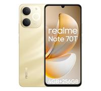 realme Note 70T Smartphone,Batería 6000mAh,4GB+256GB Telefono Movil,Protección ArmorShell,90Hz 6,74" Pantalla,Dual SIM Android 15,IP54,Dorado