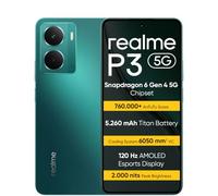 realme P3 5G Smartphone 12+512 GB, Procesador 5G Snapdragon 6 de 4.ª generación, Batería Titan de 5260mAh, Carga rápida de 45W, Pantalla AMOLED de 120 Hz, Brillo máximo de 2000nit, IP69, Green