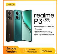 realme P3 5G, Teléfono Inteligente Android con IA, Snapdragon 6 Gen 4, Pantalla AMOLED de 6.67'' y 120Hz, Batería de 5260mAh, Cámara IA de 50MP Gray