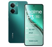 realme P3 Smartphone, 5g Cellulare Dual Sim, 12GB de RAM, 512GB de ROM, AMOLED 6,67" 120Hz para Esports, Snapdragon® 6 Gen 4, Batería de 5260mah, Sistema Aerospace Cooling, IP69, Verde(Sin Adaptador)