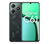 realme Smartphone C61 6+256 GB, SUPERVOOC de 45 W, Pantalla con Modo de Comodidad Ocular de 90 Hz, Cámara de 50 MP con IA, Gran batería de 5000 mAh, Verde (no Adapter)